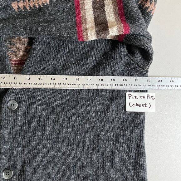 Pendleton Journal Standard Southwestern Wool Blend Sweater Cardigan Men's Size M - Picture 7 of 10